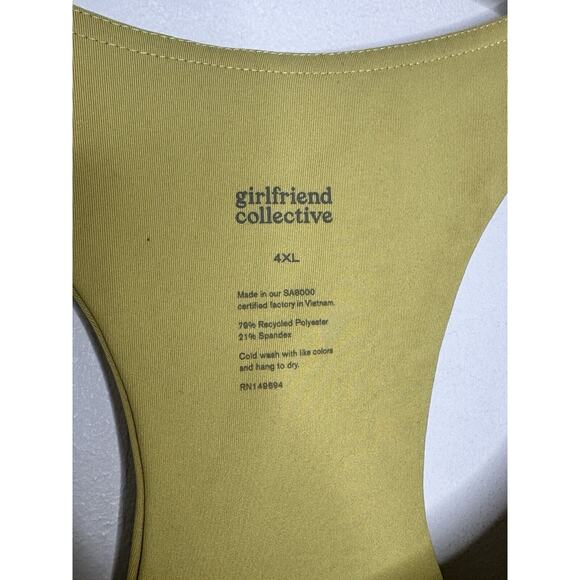 Girlfriend Collective Mustard Sports Bra - Picture 3 of 7